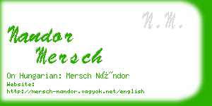 nandor mersch business card